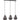 Lámpara colgante lineal Keter Lighting Loki 3L E27 H 120,0 cm