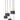 Lámpara colgante Keter Lighting Luce 5L E27 H 120,0 cm