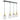 Lámpara colgante lineal Keter Lighting Lacrima 4L E27 H 120,0 cm