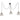 Lámpara colgante Keter Lighting Luna 3L E27 H 180,0 cm