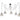 Lámpara colgante Keter Lighting Luna 5L E27 H 180,0 cm