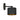 Aplique de pared HILDE 1L, D20 negro, E27