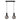 Lámpara colgante lineal Keter Lighting Supra 2L E27 H 120,0 cm