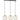 Lámpara colgante lineal de suspensión Keter Lighting Globe 3L E27 H 120,0 cm