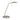 Mexlite Eloi 1L lámpara de mesa de escritorio acero LED, Al. 46cm