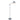 Mexlite Novr 1L lámpara de pie gris metal E27, Al. 172cm