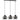 Lámpara colgante lineal Keter Lighting Solo 3L E27 H 120,0 cm