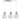 Lámpara colgante lineal Keter Lighting Deco 3L E27 H 100,0 cm