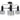 Lámpara de araña Keter Lighting Rune 3L E27 H 35,0 cm