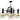 Lámpara de araña Keter Lighting Satellite 5L E27 H 110,0 cm