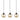 Lámpara colgante lineal Keter Lighting Ambre 3L E27 H 120,0 cm