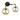 Aplique de pared Keter Lighting Melle 2L E27 H 25,0 cm