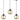 Lámpara colgante lineal Keter Lighting Ambre 3L E27 H 120,0 cm