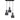 Lámpara colgante Keter Lighting Luce 3L E27 H 120,0 cm