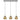Lámpara colgante lineal Keter Lighting Callisto 3L E27 H 120,0 cm