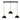 Lámpara colgante lineal Keter Lighting Rea 3L E27 H 120,0 cm