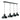Lámpara colgante lineal Keter Lighting Hebe 4L E27 H 120,0 cm