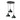 Lámpara colgante Keter Lighting Hebe 3L E27 H 120,0 cm
