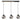 Keter Lighting Gracja Lámpara colgante de suspensión lineal 3L E27 Al. 120.0cm