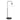 Steinhauer Tall Lámpara de lectura de mesa 1L vidrio negro G9, Al. 45cm