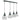 Lámpara colgante lineal Keter Lighting Selene 4L E27 H 120,0 cm