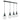 Lámpara colgante lineal Keter Lighting Lacrima 4L E27 H 120,0 cm