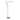 Mexlite Serpent Lámpara de pie 1L acero LED, Al. 183cm