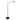 Lámpara de pie Anne Light & Home Line 1L base negro Al. 142cm