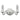 Aplique de pared Lemir Cereus 2xE14 acero/zamak mate