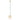 Lámpara colgante Argon Livia 1L E27 Al. 100cm