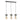 Lámpara colgante lineal Keter Lighting Saturn 3L E27 H 120,0 cm