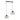Lámpara colgante lineal Keter Lighting Luna 2L E27 H 120,0 cm