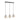 Lámpara colgante lineal Keter Lighting Laya 3L E27 H 120,0 cm