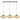 Lámpara colgante lineal Kaja Drop 3L E27 H 90,0 cm