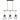 Candellux Bernita 3L Lámpara colgante suspensión lineal E27 A 66cm
