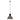 Anne Light & Home Lámpara colgante Frank 1L gris D 50cm