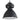 Mexlite Densi 1L lámpara colgante negro E27, P 47cm
