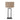Steinhauer Rod 1L lámpara de mesa gris lino E27, Al. 55cm