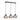 Lámpara colgante lineal Keter Lighting Nicoleta 3L E27 H 21,0 cm