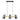 Zumaline Fati Lámpara de techo colgante lineal 3L E27, An. 52cm