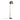 Lámpara de pie Ineslam madera E27 negro/blanco