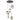Lámpara colgante Argon Serafino 5L E27 Al. 150cm