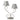 Onli Lighting Vivienne 2L lámpara de mesa E14 Al. 60cm