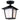 Lámpara de techo para exterior Elstead Lighting (BL6A-BLACK) York, aluminio fundido a presión, vidrio, E27