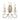 Aplique de pared Elstead Lighting (CRT2-SILVER-GOLD) Christina acero, cristal E14 2 bombillas