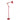 Flexo De Pie Articulable Rutilo 1xe27 Rojo 180x28x28 Cm