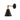 Aplique de pared Lumina Deco Rubi 1L E27, Al. 26cm