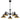 Lampara Azalea 5xe27 Negro/oro Regx74x74 Cm