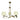 Lampara Baeza 3xe14 Cuero Pantalla Beis Regx52x52 Cm