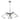 Lampara Buri 5xe27 Blanco/cromo Regx52x52 Cm